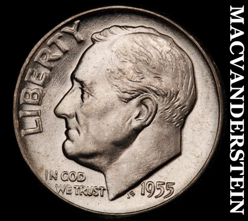 1955 Roosevelt Dime- Silver Choice Gem Brilliant Uncirculated Luster #i5445