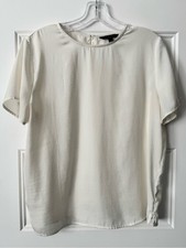 Banana Republic Cream Short Sleeve Blouse  Size M