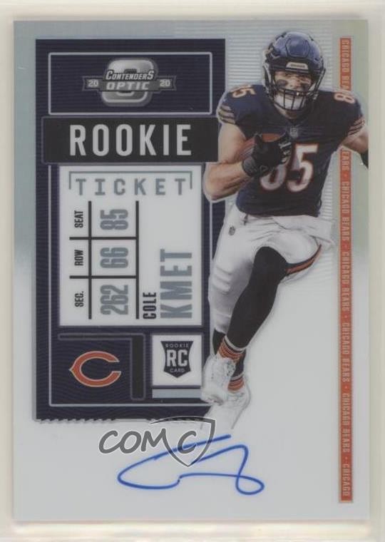 2020 Panini Contenders Optic Ticket RPS Silver Cole Kmet Rookie Auto RC 0qg6