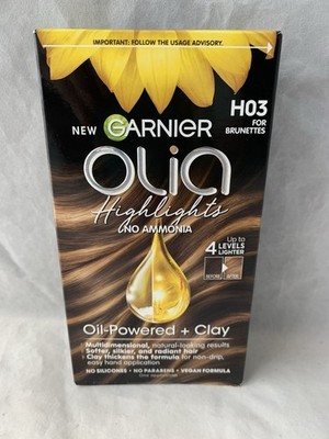 Garnier Olia Highlights No Ammonia for BRUNETTES H03 NIB                     S10