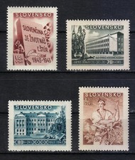 Slovaquie 1943 MNH Mi 128-131 Sc B17-B20 Institutions culturelles slovaques **