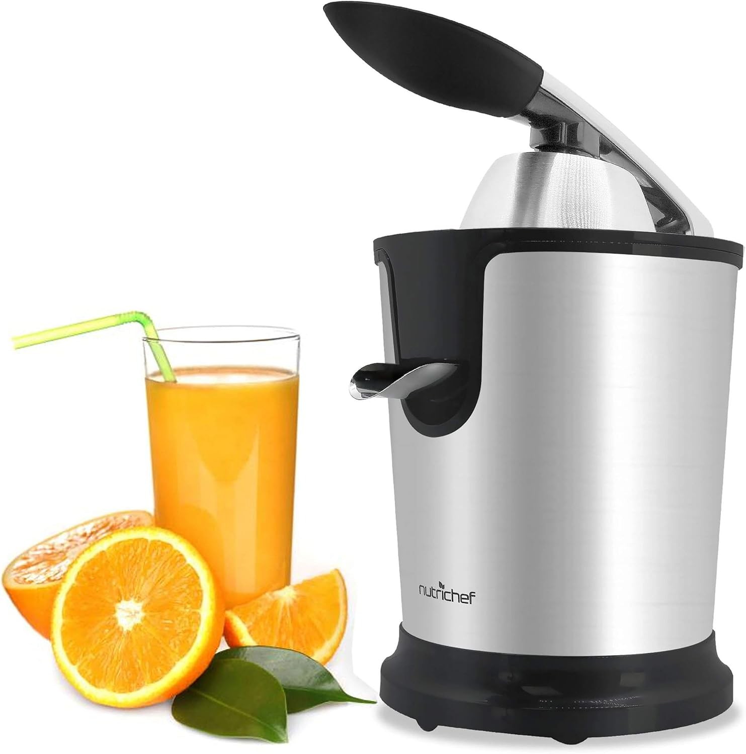 Electric Citrus Juicer – Stainless Steel Orange Juicer Machine with Manual