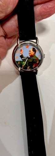 RARE CHAIRMAN MAO Zedong Watch Mechanical 1994 Working With Leather Band - Picture 1 of 3