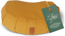 Zafu - Cuscino a Mezza Luna "Ganesh" Riempito Con Farro Biologico O Guscio Di Gr