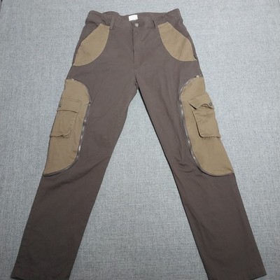 EPTM Publisher Cargo Pants Zipper Pockets Streetwear Brown Men's L (34 x 31)