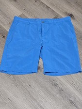Greg Norman Men's Golf Microlux Performance Shorts Bula Blue 38 NEW