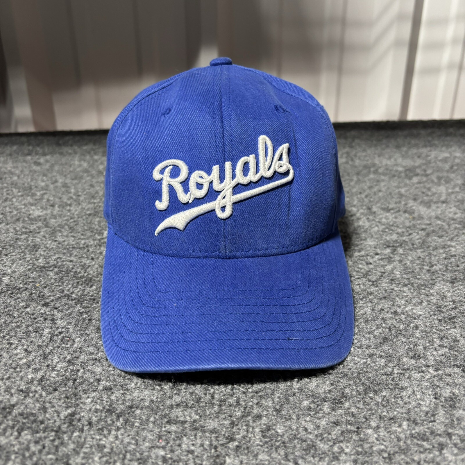 Kansas City Royals Baseball Hat Cap Adult One Size Fitted Blue Nike Mens *