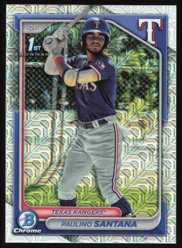 2024 Bowman Chrome #BCP-245 Paulino Santana 1st Chrome Mega Box Mojo Twins