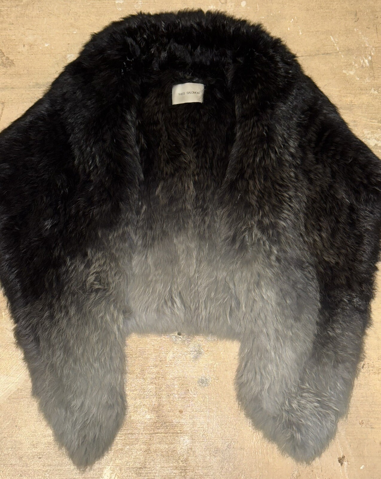 Gilet in pelliccia di coniglio sfumato Yves Salomon