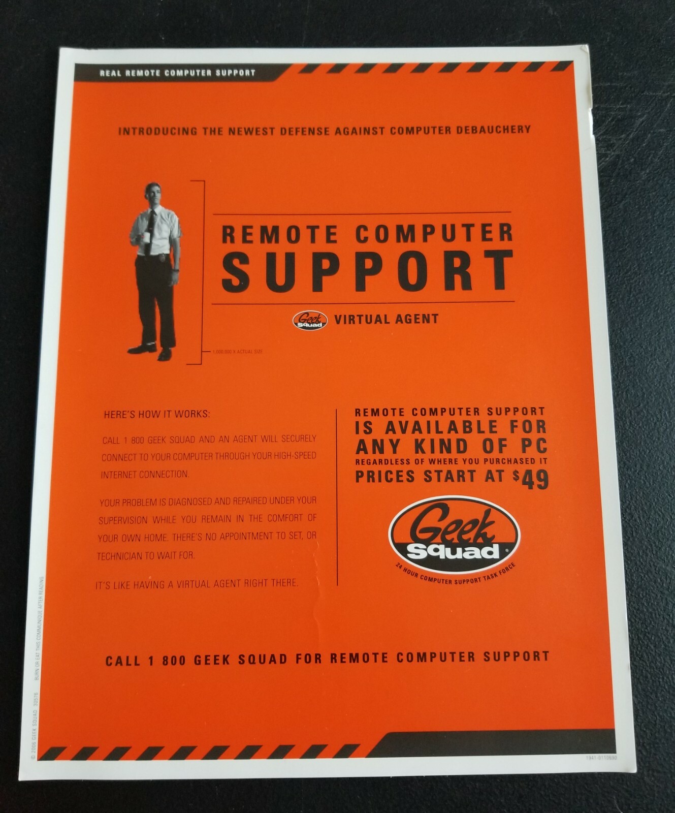 Geek Squad Remote Computer Support 2006 Print Ad Advertising Poster 8.5x11  rare | eBay