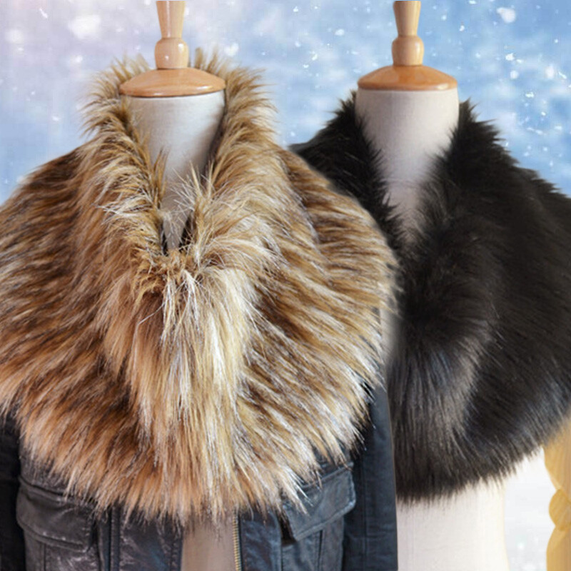 Faux Furs Sjaal Bont Sjaal, Lange Pluizige Faux, All-Season Ultra