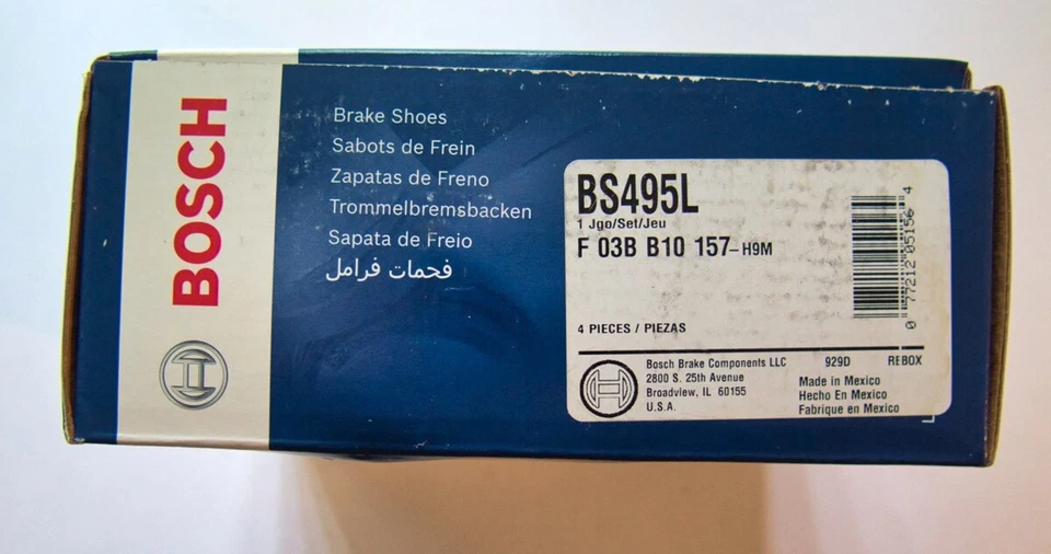 Zapatas freno trasero Bosch BS495L Volkswagen Audi 79-92 Foto 2 de 4