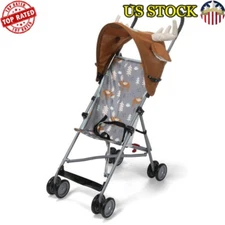 Lightweight Umbrella Stroller W/ Canopy 3-Point Harness Compact Fold Easy Carry