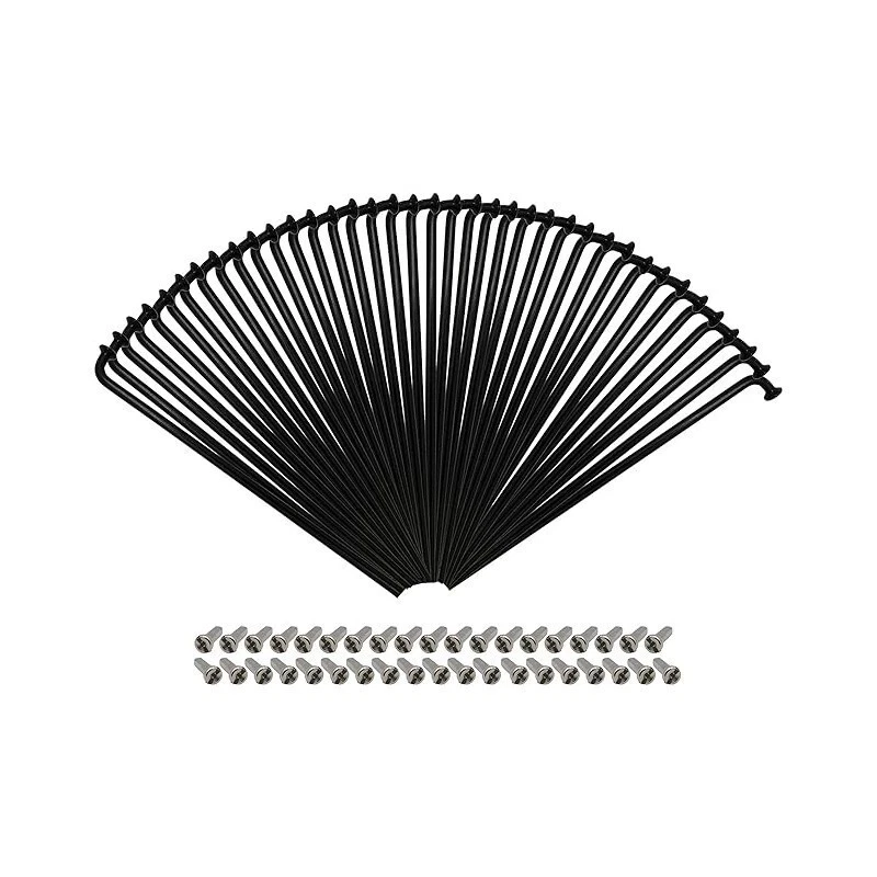 Set 20 raggi 13G 257mm per ruota bici acciaio 304 nero