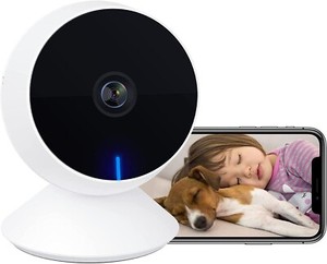 M1 Complet HD 1080P Caméra intérieure avec vision nocturne 2-way Audio Alexa & Google