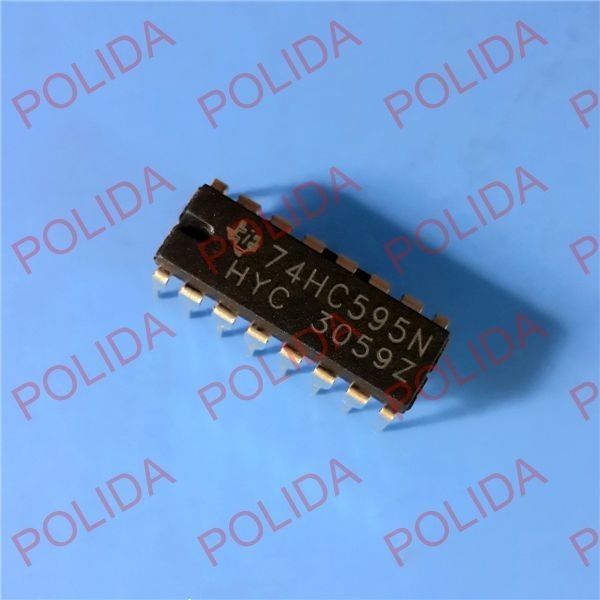 Lot De 50 Circuits Intégrés 74HC595 (SN74HC595N) - Registre à Décalage 8 Bits, Boîtier DIP-16 - Pour Projets électroniques