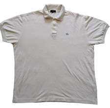 Vintage Burberry London Polo Shirt,Polo T-Shirt White Cotton Button Size 6