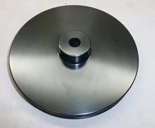 6" V belt pulley black anodized aluminum vee 4L 1/2" Bore