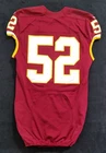 #52 No Name of Redskins NFL Game-Issued and Worn Home Jersey - 56845