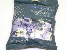 Krone 6467-5-181-70 Cat 5e Keystone Outlet Jacks   Purple Pack of 10