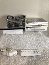 Nintendo White Wii RVL-001 Bundle Tested Works As Is Zelda Mario  Sonic Kong
