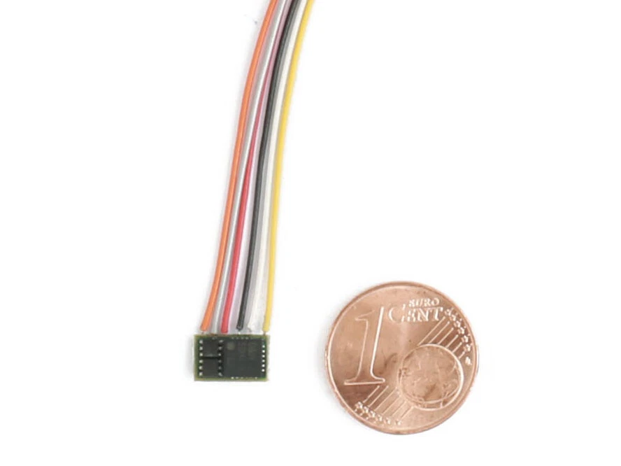 DH PD05A-3 - Nano-Lokdecoder PD05A 2. Generation SX1 SX2 DCC mit Litzen - Spur N