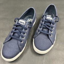 Keds Sneakers Women  s 6 Coursa Metallic Navy Blue Lace-Up WF57863