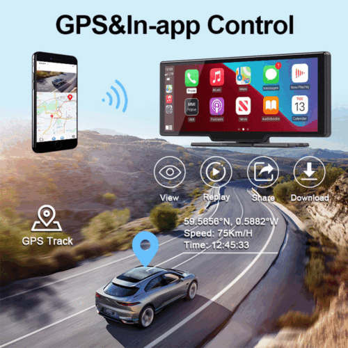 10.26" 4K Car Camera Wireless Apple CarPlay Android Auto FM Touch Screen Radio - Picture 4 of 9