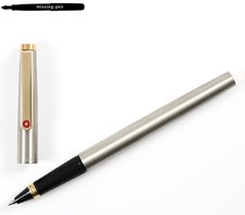 Vintage Rotring Rollerball Pen in Matte Silver with golden Trim (W.-Germany)