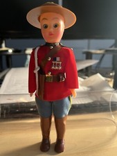 Vintage Royal Canadian Mountie 6" Figure W/ Rolling Sleep Eyes Hat Gun Grt Cond