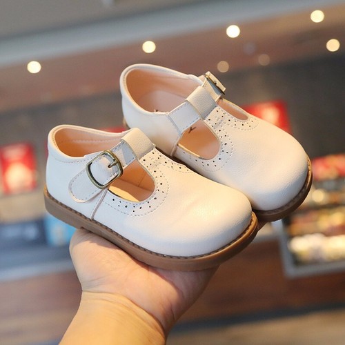 Boys Girls Toddler Leather Loafers Slip On Formal Party Shoes School Shoes Size - Picture 7 of 24