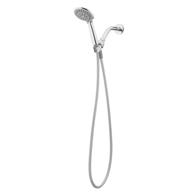 Handheld Shower Head 5 Spray Settings w/ 60" Hose 1.8 GPM Chrome Look