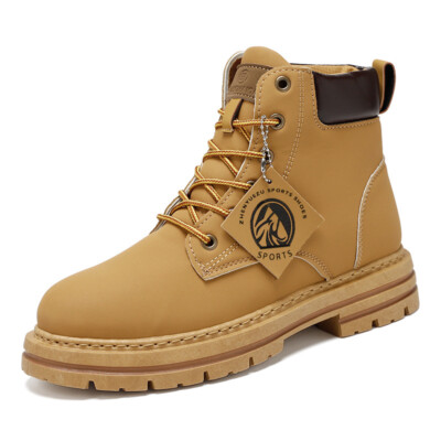 Boots Stiefel Outdoor Herren Vintage PU-Leder Herbst Frühling Freizeit