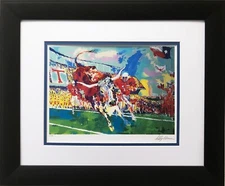 LeRoy Neiman "Texas Longhorns" FRAMED ART New Football