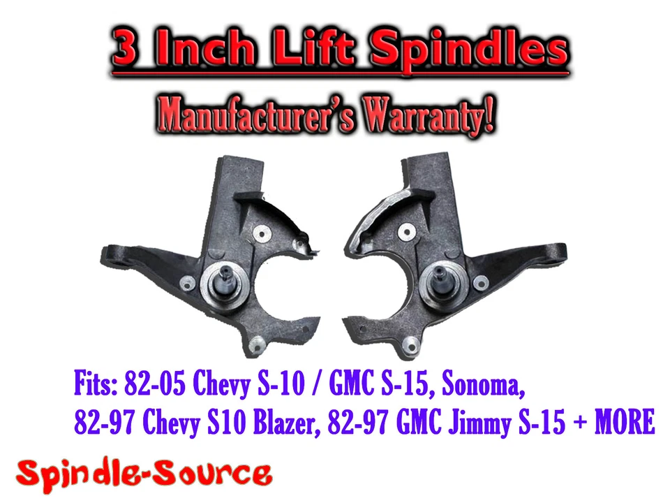 3" Lift Spindles FOR 82-05 Chevrolet S-10 / GMC S-15 Sonoma Blazer Jimmy - Image 1 of 1