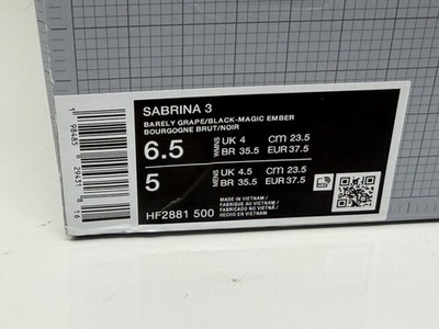 Size 6.5 Nike Women's Sabrina 3 Radiant Orange Purple HF2881-500