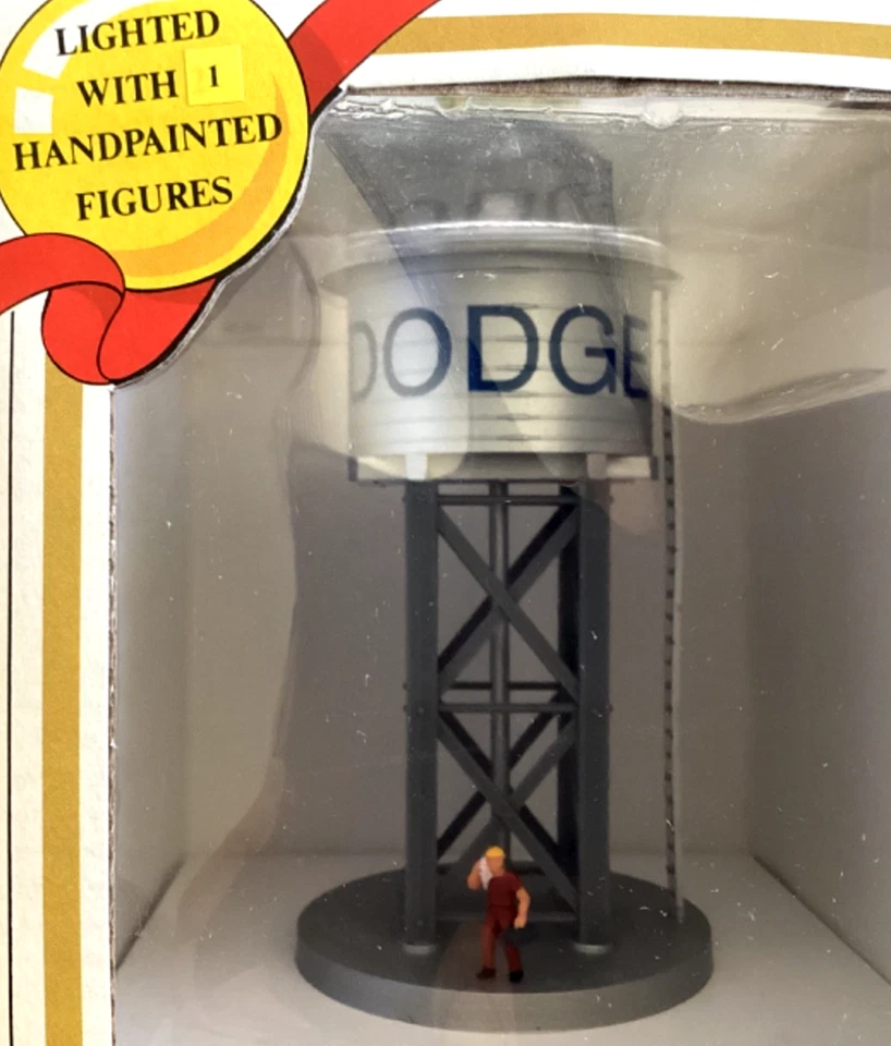MODEL POWER 1/87 HO SCALE INDUSTRIAL DODGE WATER TOWER & PAINTED FIGURE 628 NIB - Image 2 of 4
