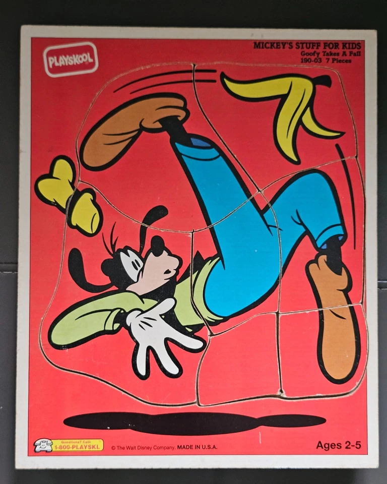 Lot of 4 vintage Playskool Wooden Puzzles  Disney Characters Mickey Goofy Donald - Image 4 of 4