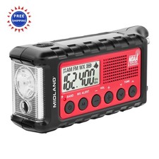 Midland ER310 Emergency Crank Weather AM FM Radio Multiple Power Sources SOS