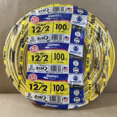 Romex Simpull Indoor Wire NM-B Cable 12/2 With Ground ~100ft~