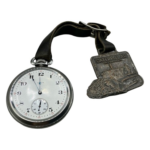 Antique Elgin Pocket Watch 1908 Keystone Case Parts Repair with Caterpillar Fob