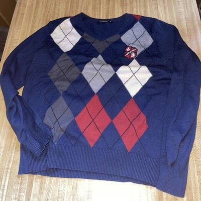 Defacto Argyle Sweater Medium 