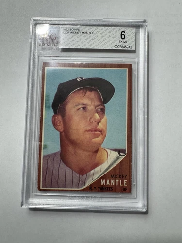 1962 Topps Mickey Mantle 200 BVG 6 Ex Mt Beauty