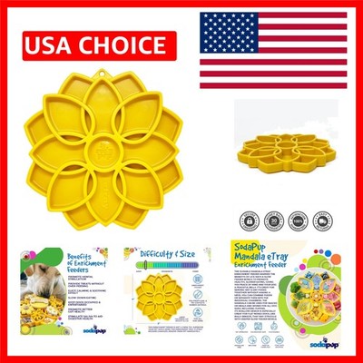 Mandala eTray   Durable Slow Feeder Tray  from Non-Toxic, Pet-Safe, Food Safe...