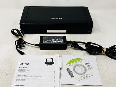 Epson WorkForce WF-100 Wireless Mobile Inkjet Printer w/ Power Adapter (READ!)