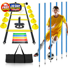 Soccer Agility Training Poles Equipment Adjustable Multicolour