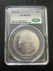 1884-CC Silver Morgan Dollar CAC Graded MS62PL Carson City Proof Like