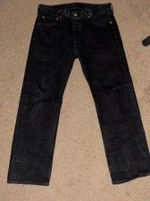 Levi Strauss Co. 501 Men's Jeans Black W36 L30 Waist 36 in Inseam 30 in