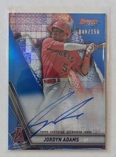 2019 Bowmans Best Jordyn Adams Blue Refractor Auto /150 #B19-JAD LA Angels