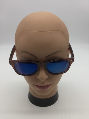 Ray-Ban RB2142 901A Brown Full Rim Sunglasses 50-22 Blue Mirrored